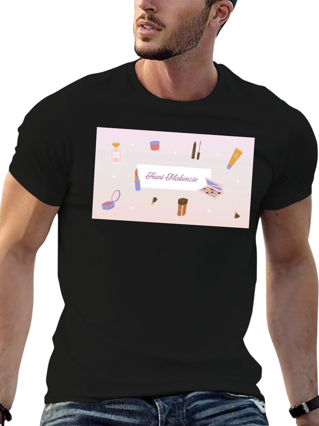 Makeup T-Shirt - Faunt Makenzie - Black Cotton Tee