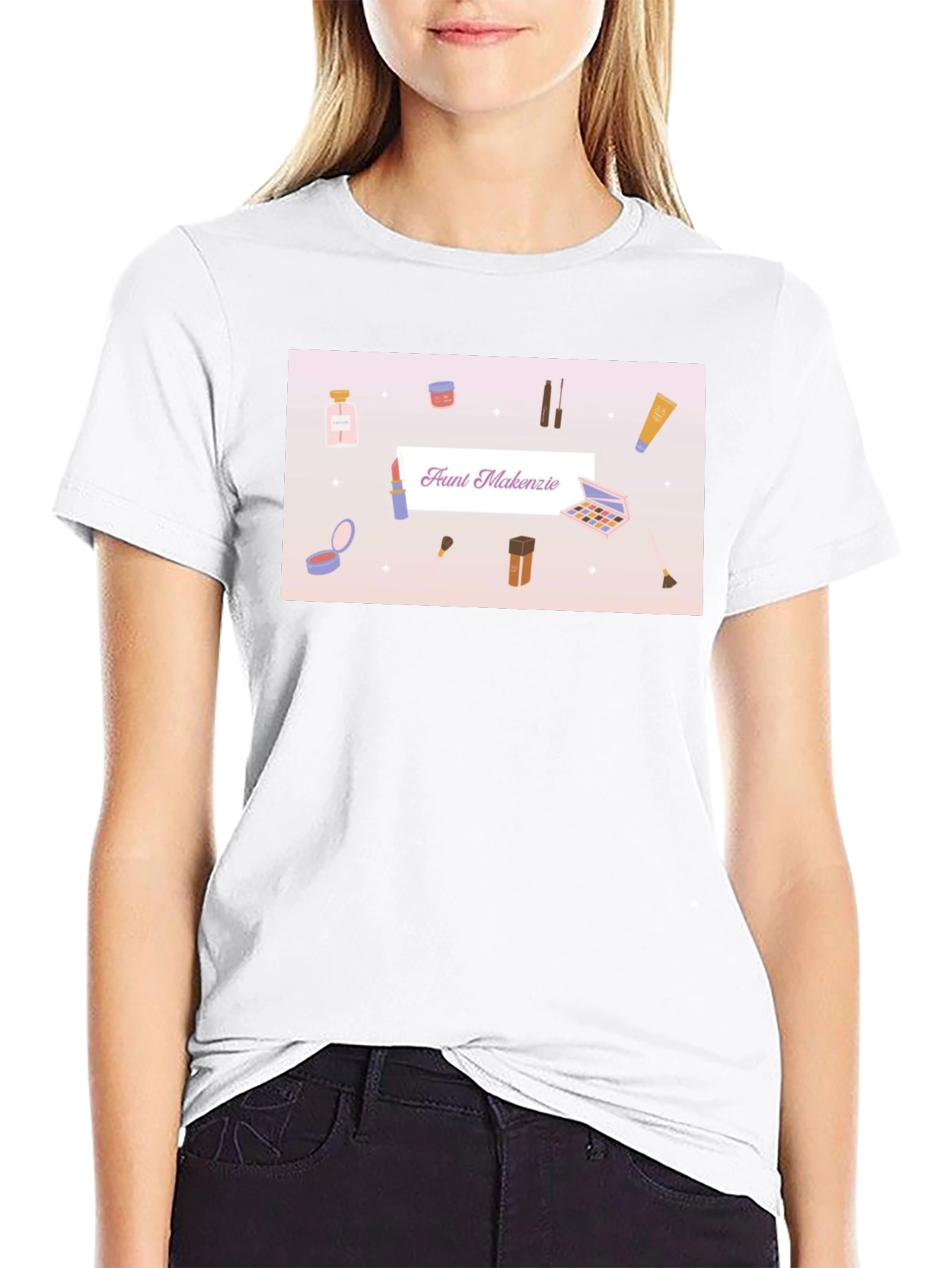 Makeup T-Shirt - Faunt Makenzie - Black Cotton Tee