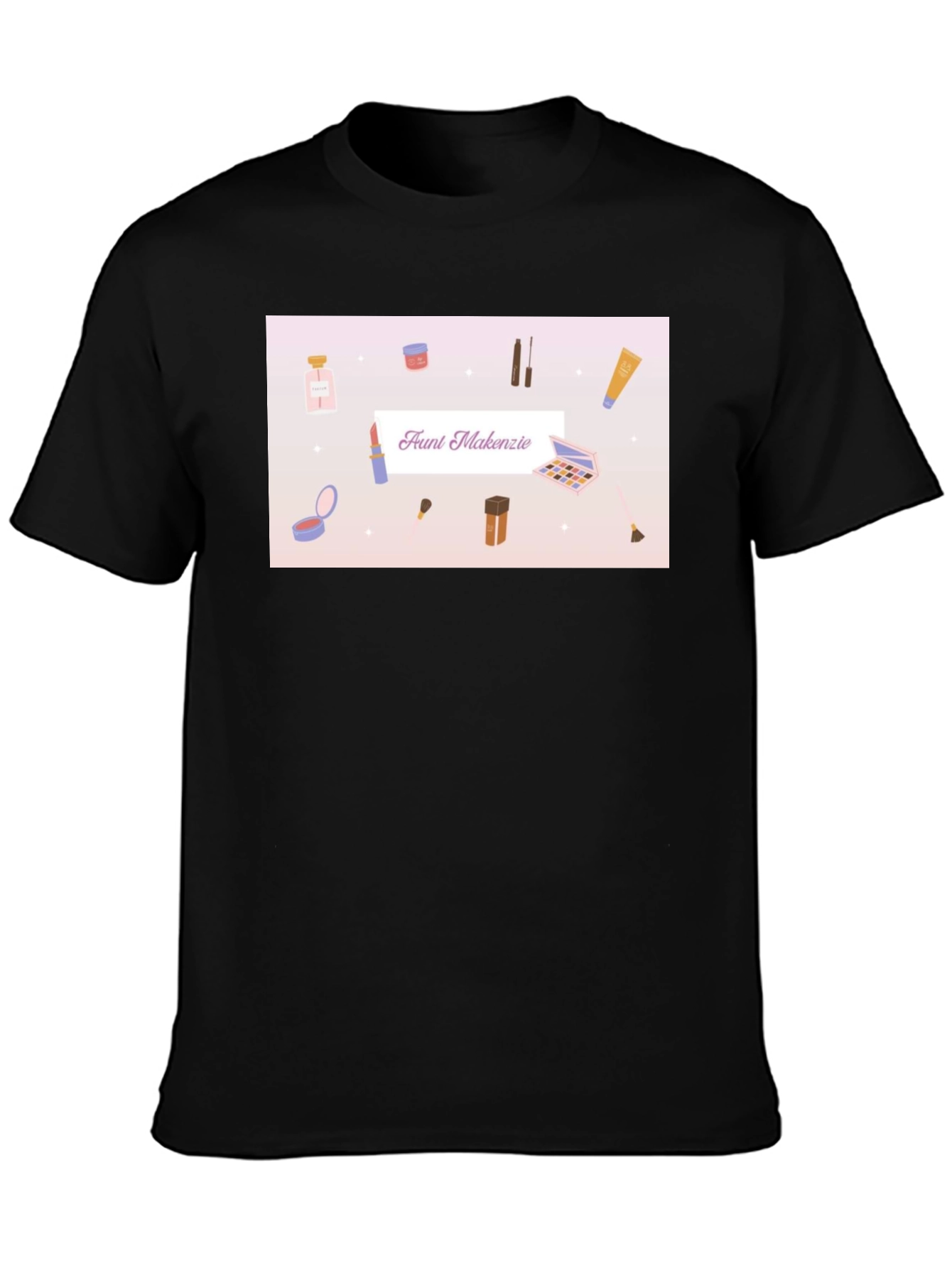 Makeup T-Shirt - Faunt Makenzie - Black Cotton Tee