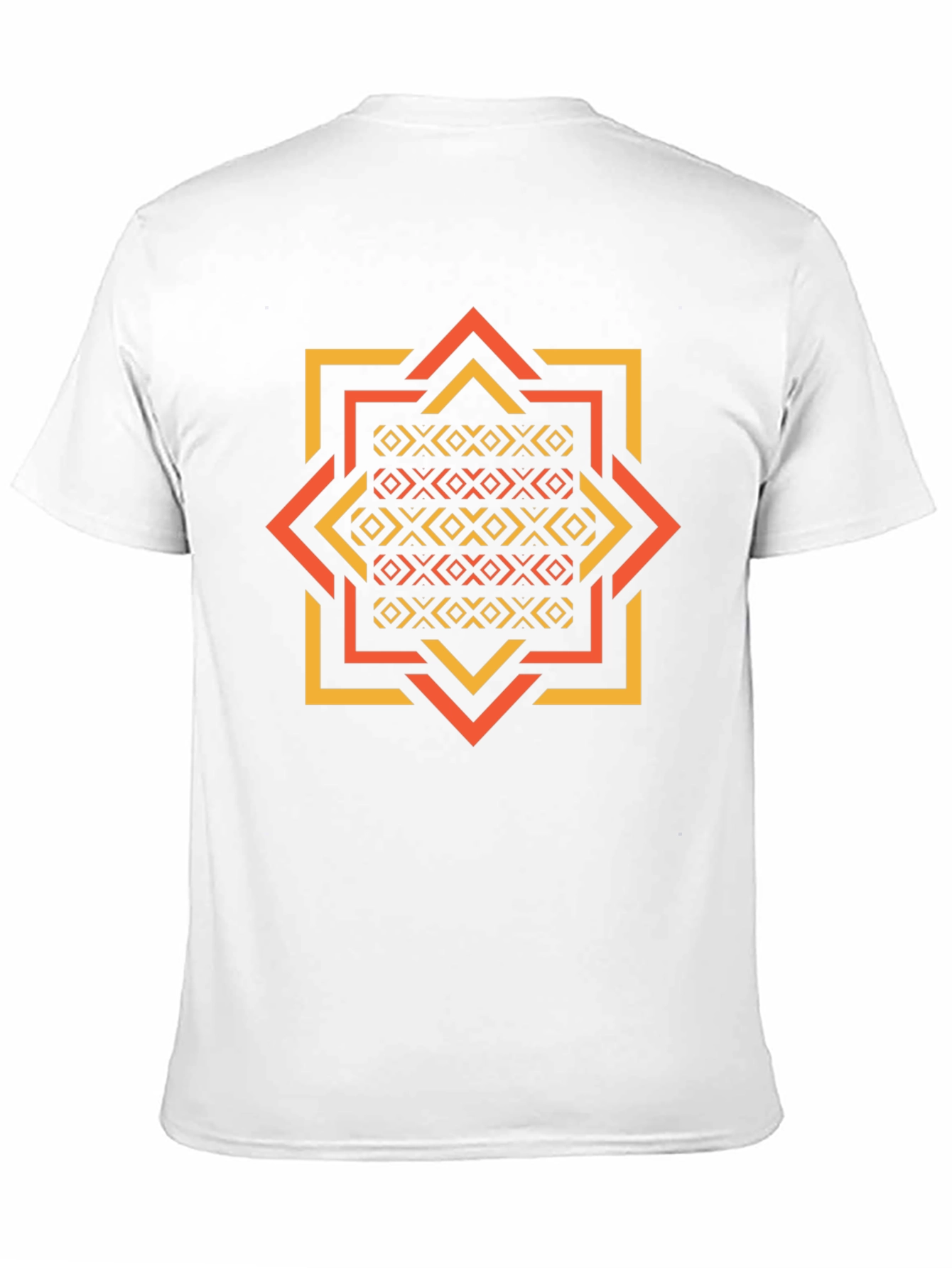 Geometric Patterned Black Tee