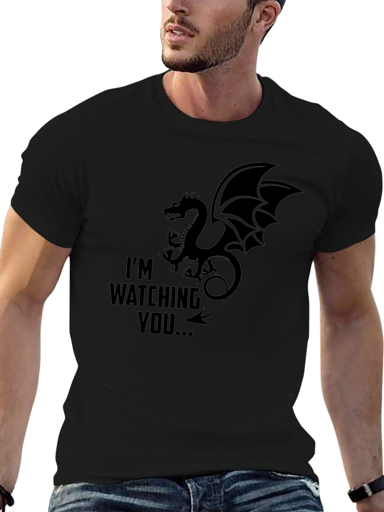 Dragon Graphic T-Shirt - Im Watching You
