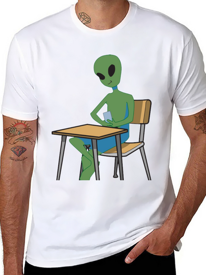 Alien Student T-Shirt - Black Cotton Tee