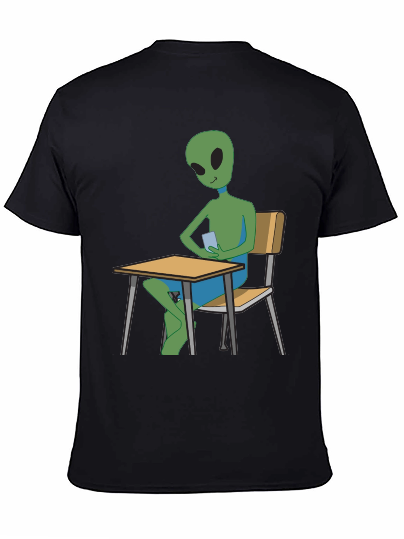 Alien Student T-Shirt - Black Cotton Tee