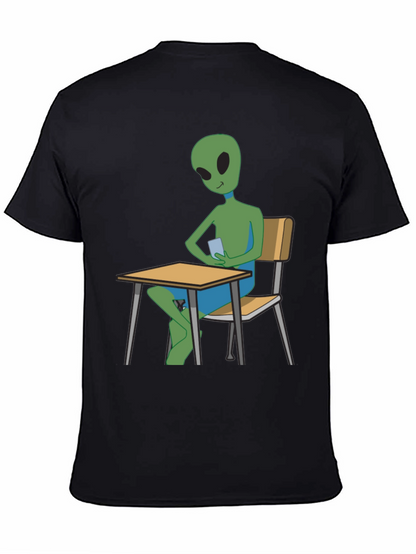 Alien Student T-Shirt - Black Cotton Tee
