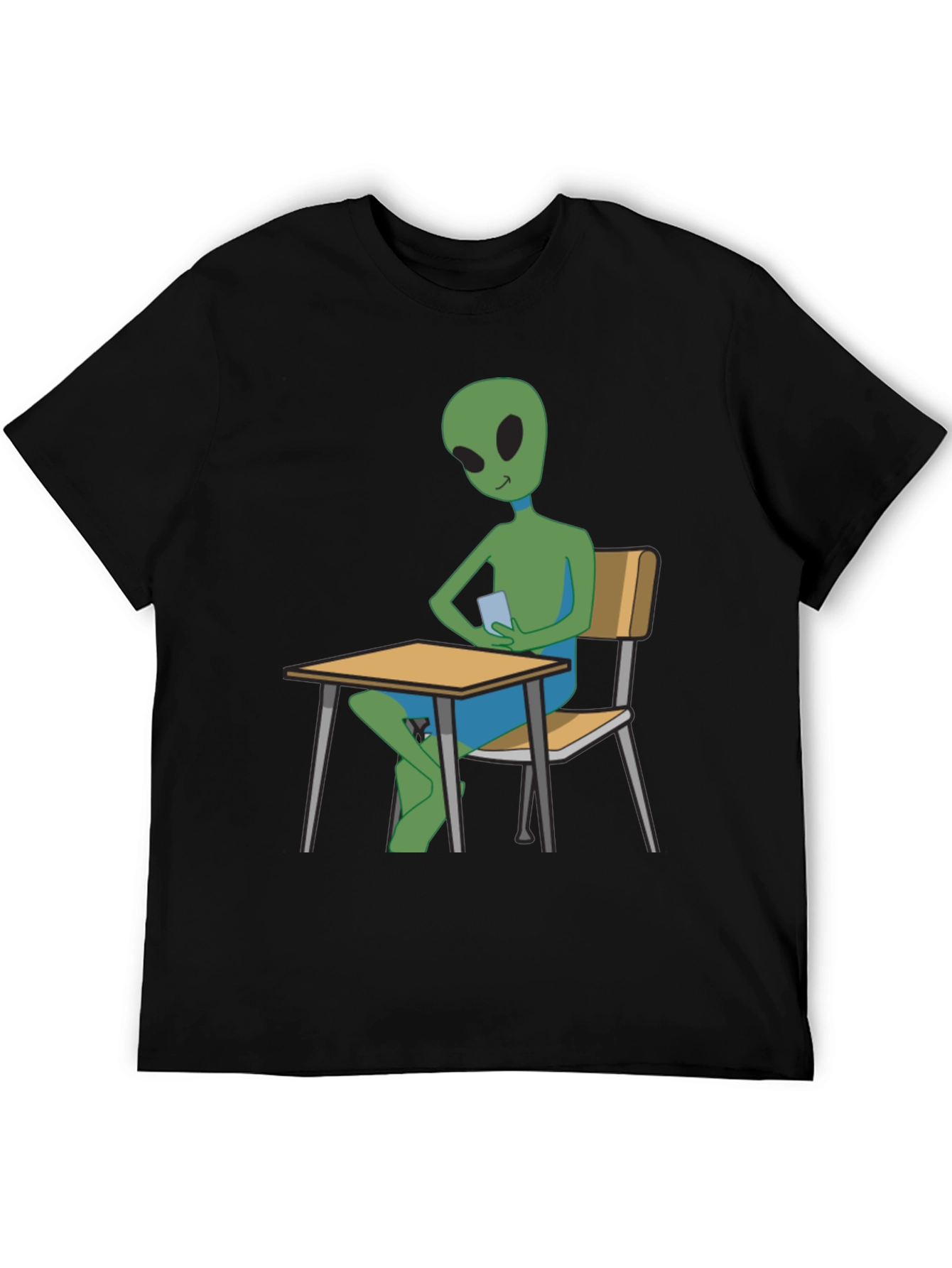 Alien Student T-Shirt - Black Cotton Tee
