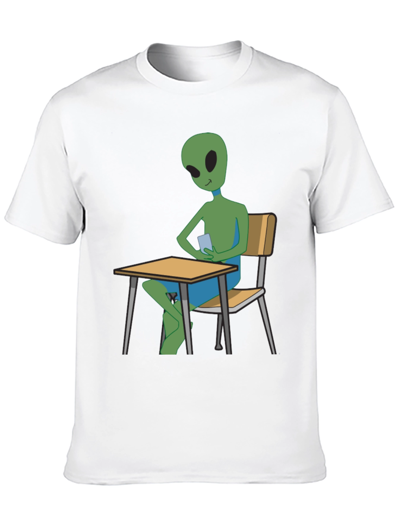 Alien Student T-Shirt - Black Cotton Tee