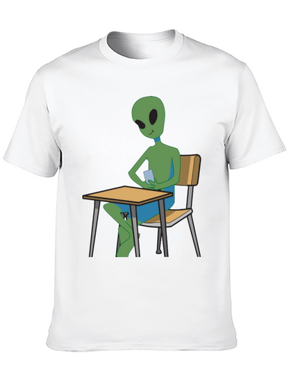 Alien Student T-Shirt - Black Cotton Tee