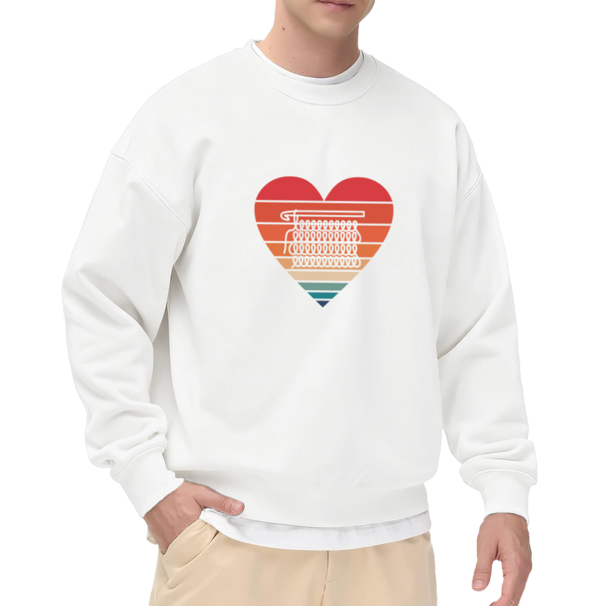 Typewriter Keyboard Heart Sweatshirt - Retro Gradient Heart Crewneck, Writer Author Love Pullover, Vintage Typewriter Gift Sweatshirt, Bookish Top