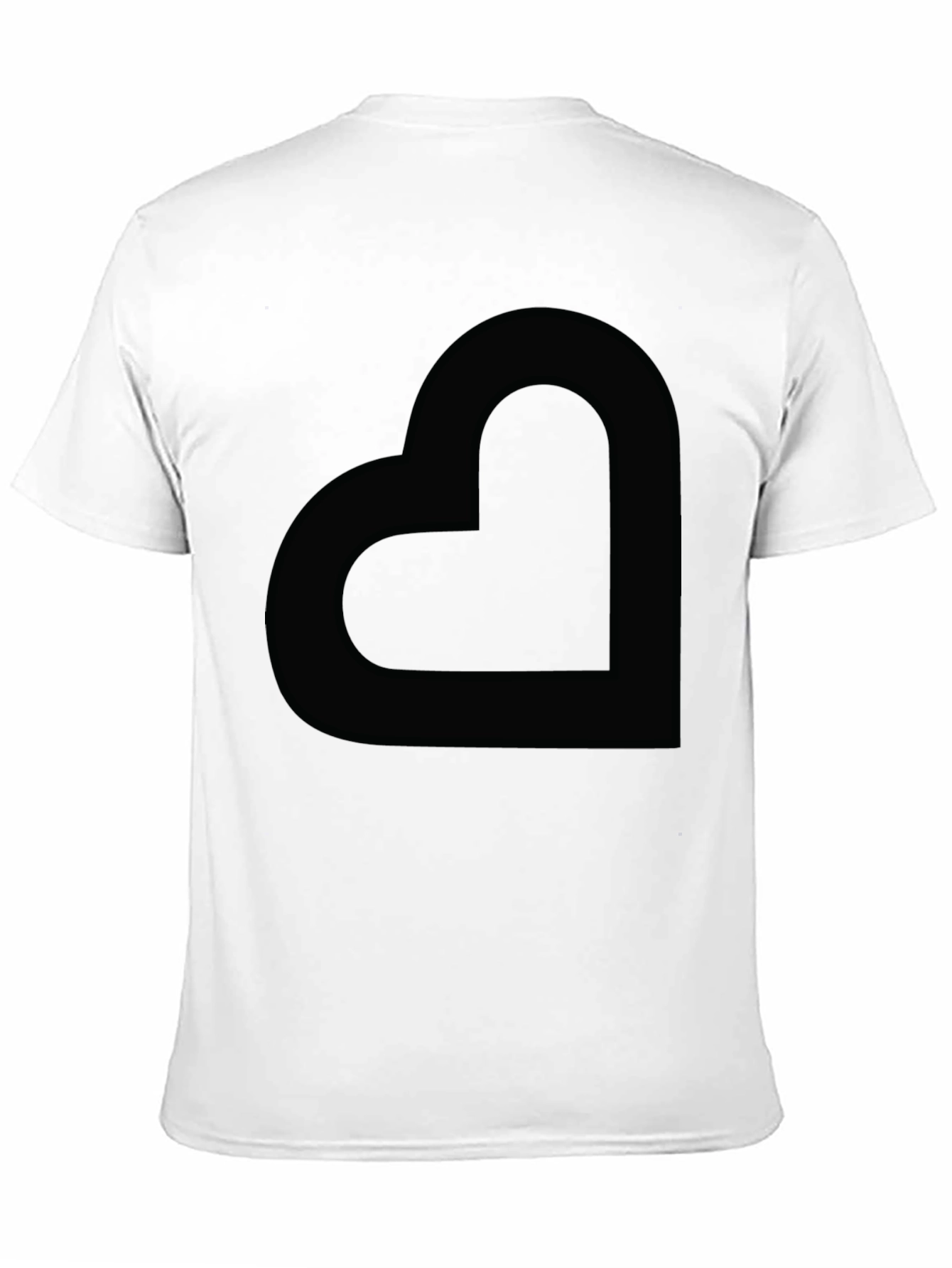 Modern Black Heart Graphic Tee - Casual Style