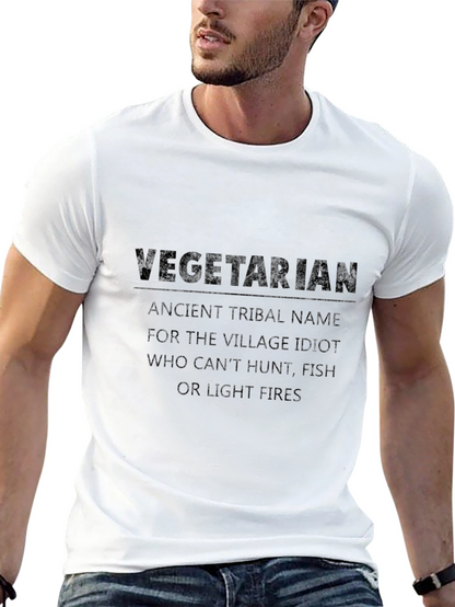 Vegetarian Village Idiot Graphic T-Shirt