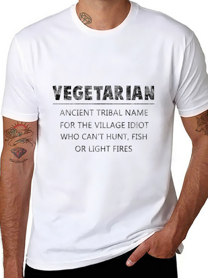Vegetarian Village Idiot Graphic T-Shirt