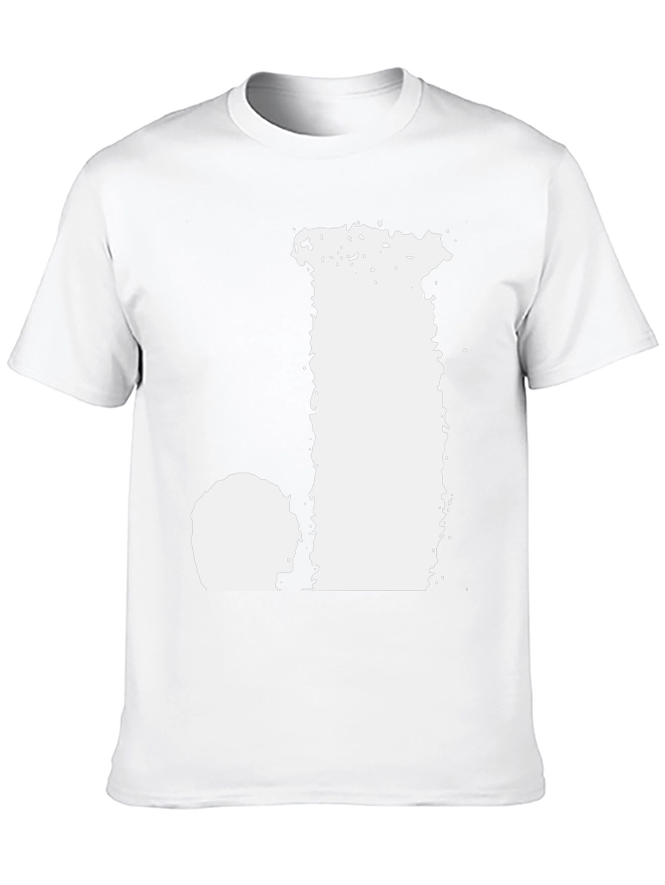 Black T-Shirt with Distressed Letter Graphic