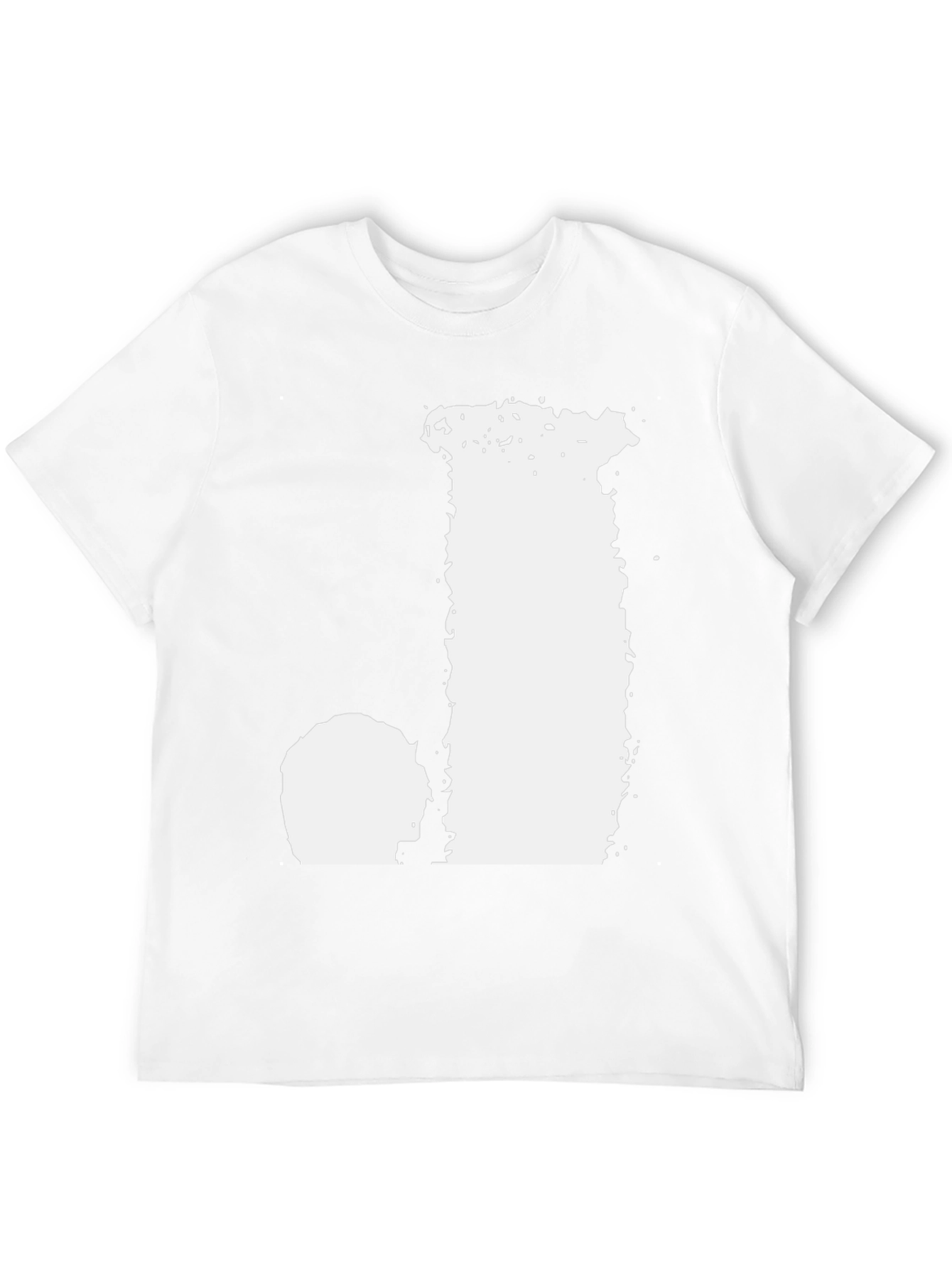 Black T-Shirt with Distressed Letter Graphic
