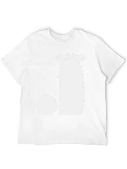Black T-Shirt with Distressed Letter Graphic