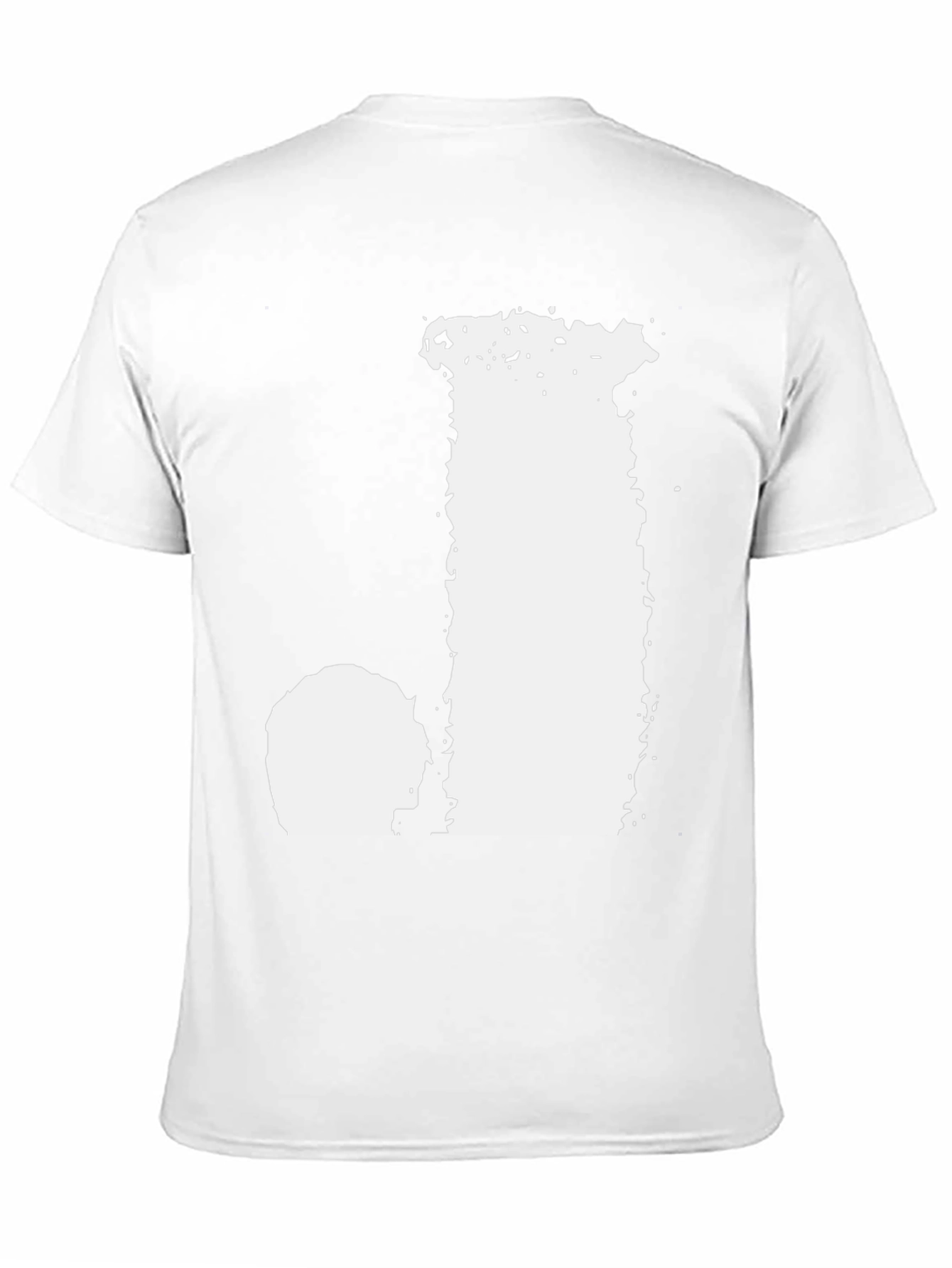 Black T-Shirt with Distressed Letter Graphic