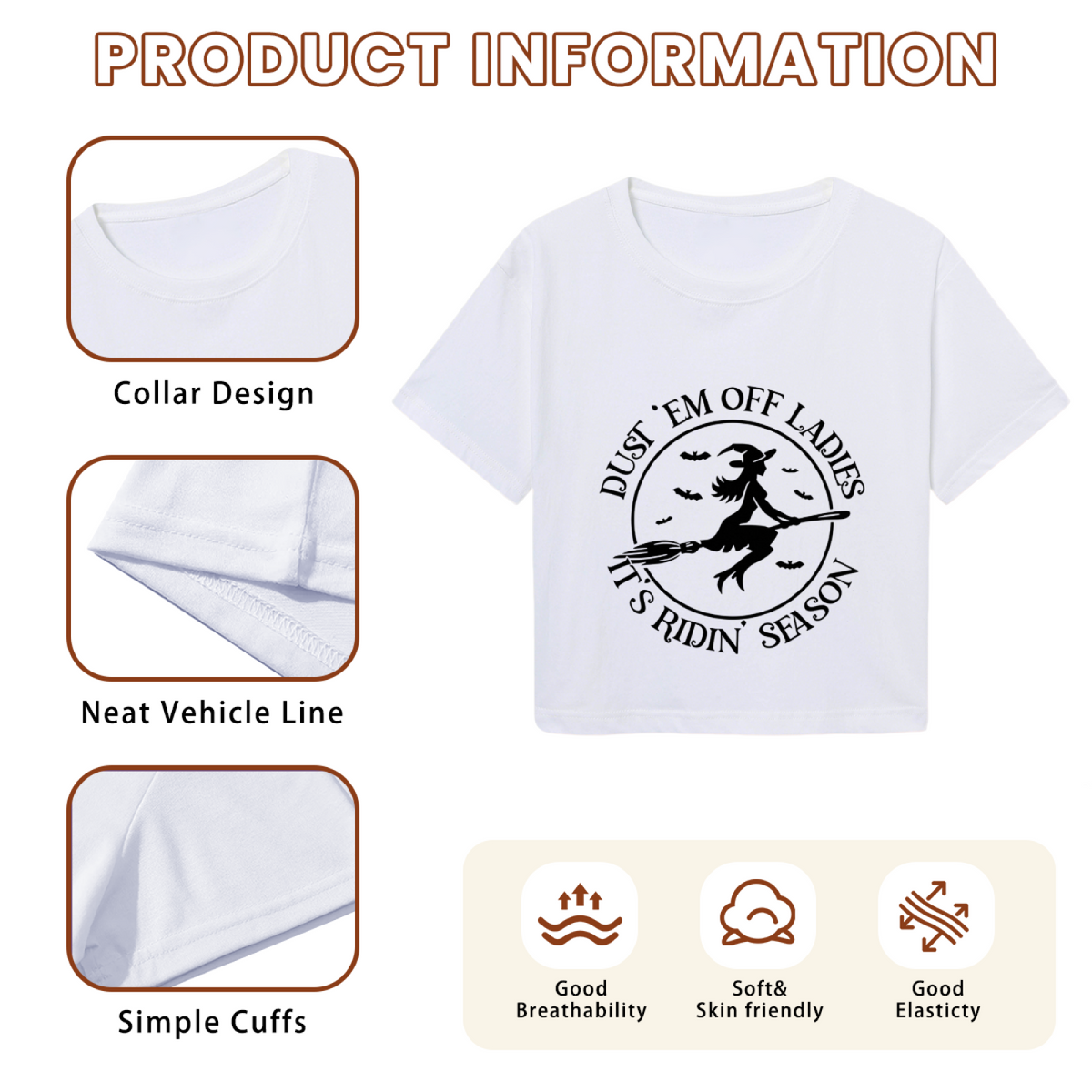 Witch Ridin Season Halloween Witch Graphic Crop Top