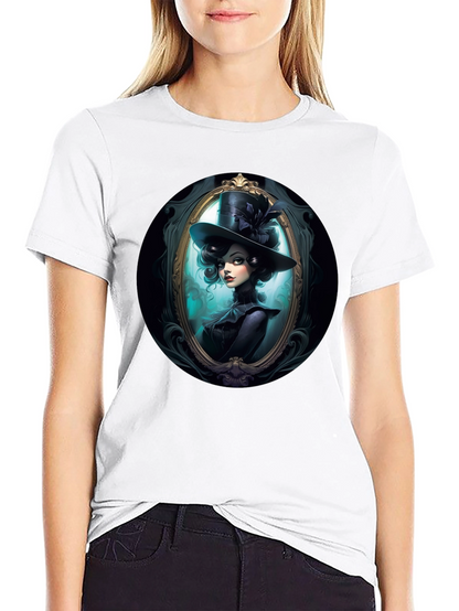 Elegant Victorian Lady T-Shirt - Black