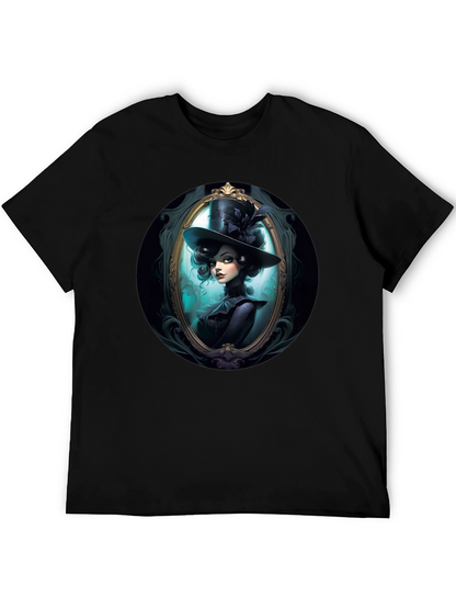 Elegant Victorian Lady T-Shirt - Black