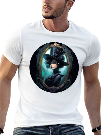 Elegant Victorian Lady T-Shirt - Black