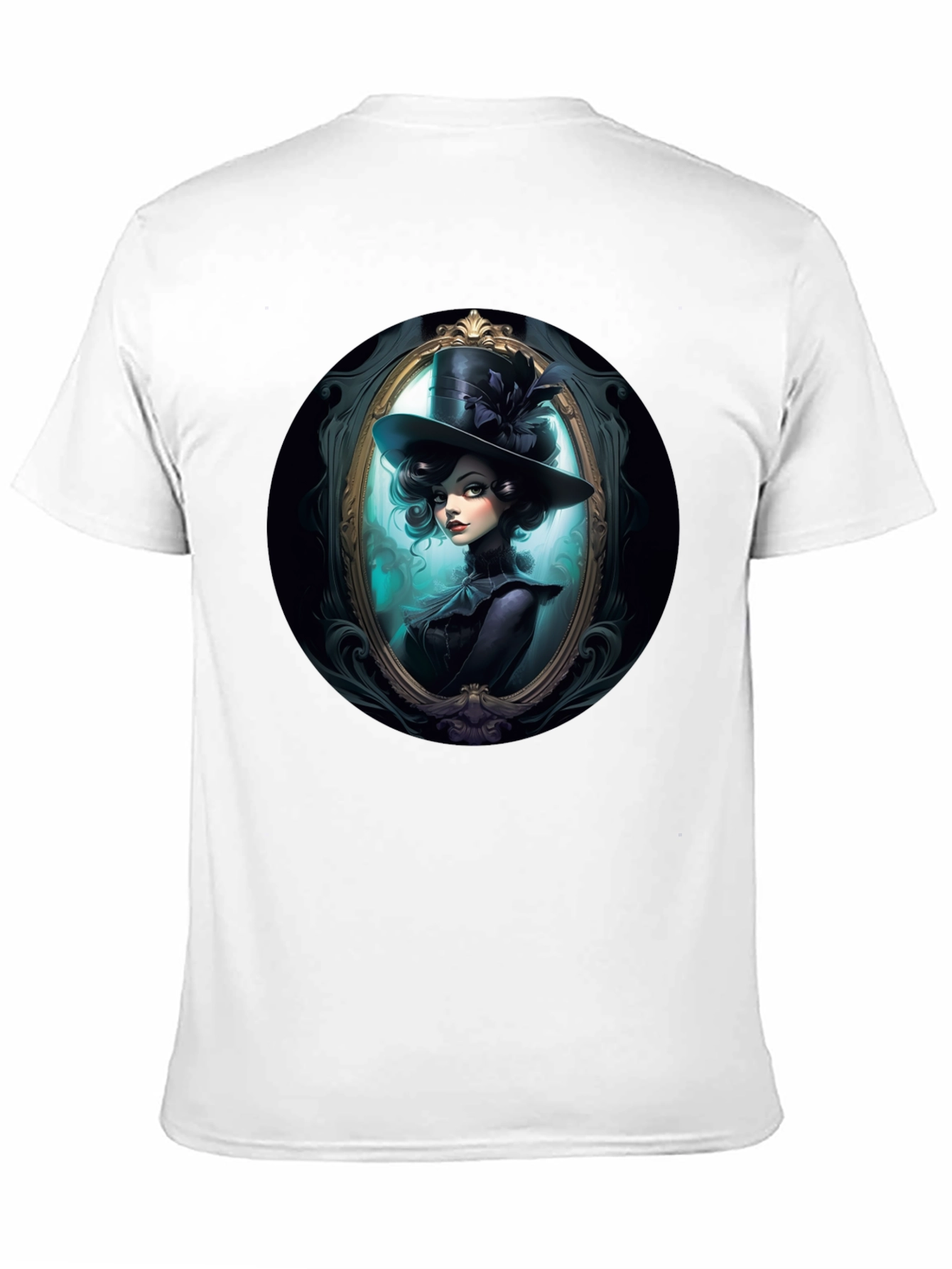 Elegant Victorian Lady T-Shirt - Black