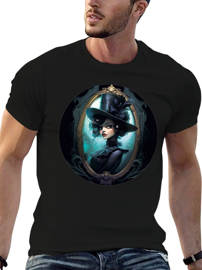 Elegant Victorian Lady T-Shirt - Black