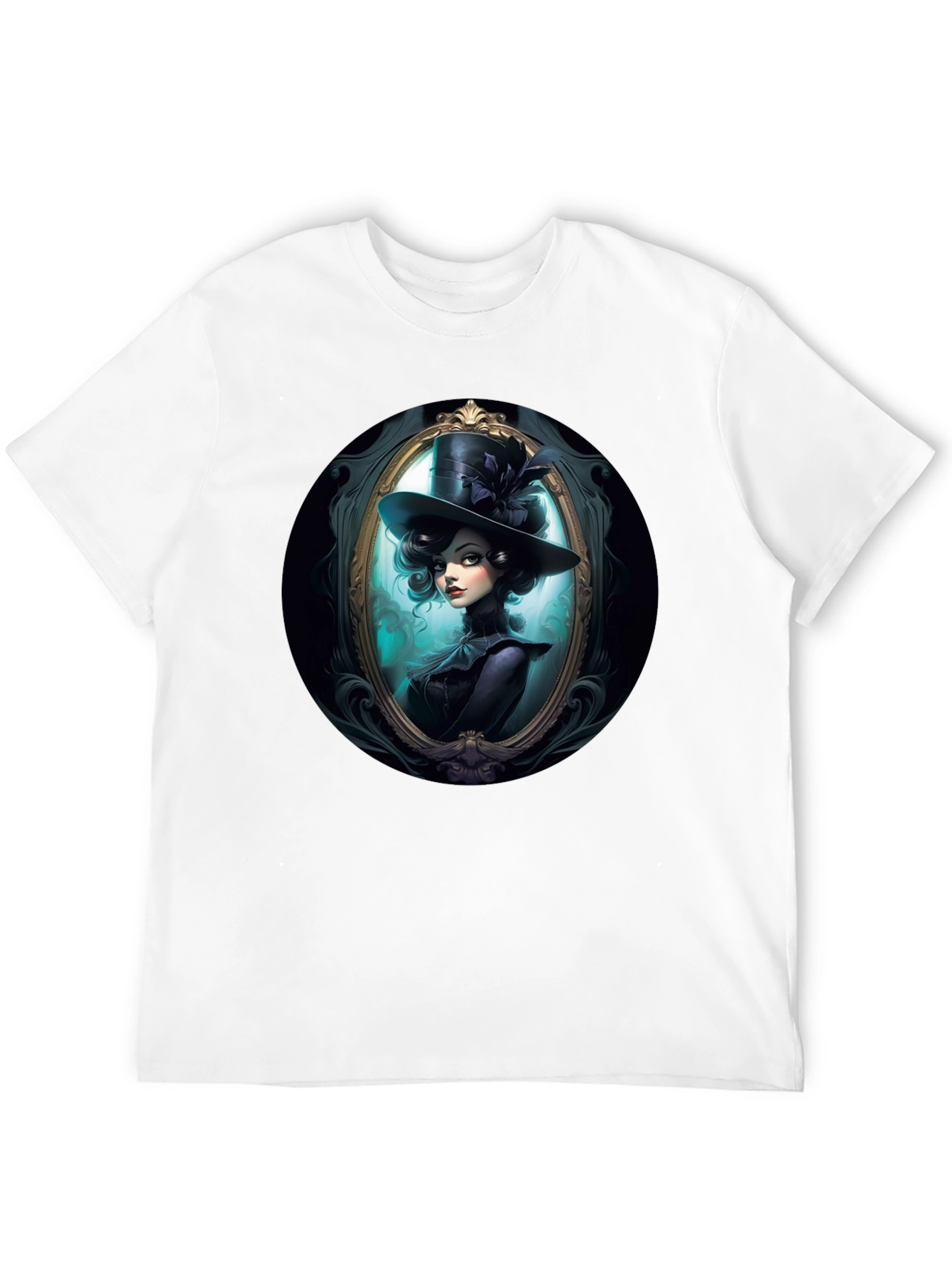 Elegant Victorian Lady T-Shirt - Black