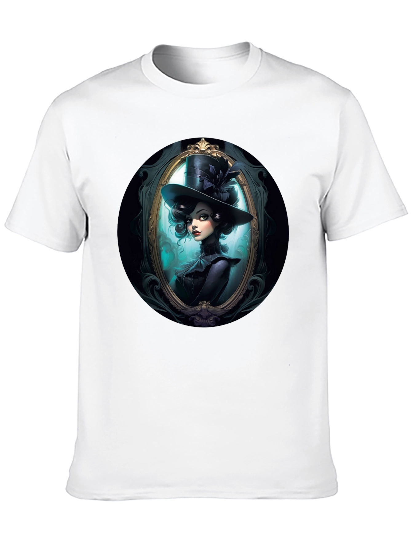 Elegant Victorian Lady T-Shirt - Black