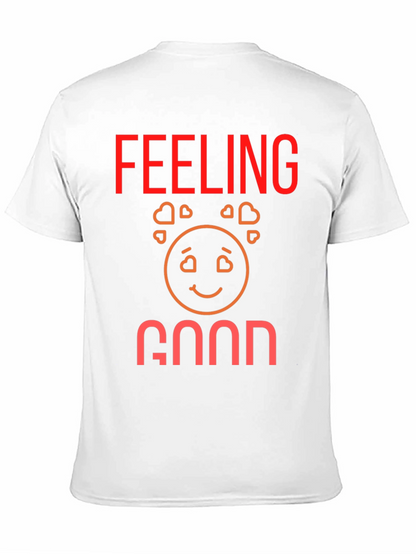 Feeling Good Graphic Tee - Black Cotton Comfort