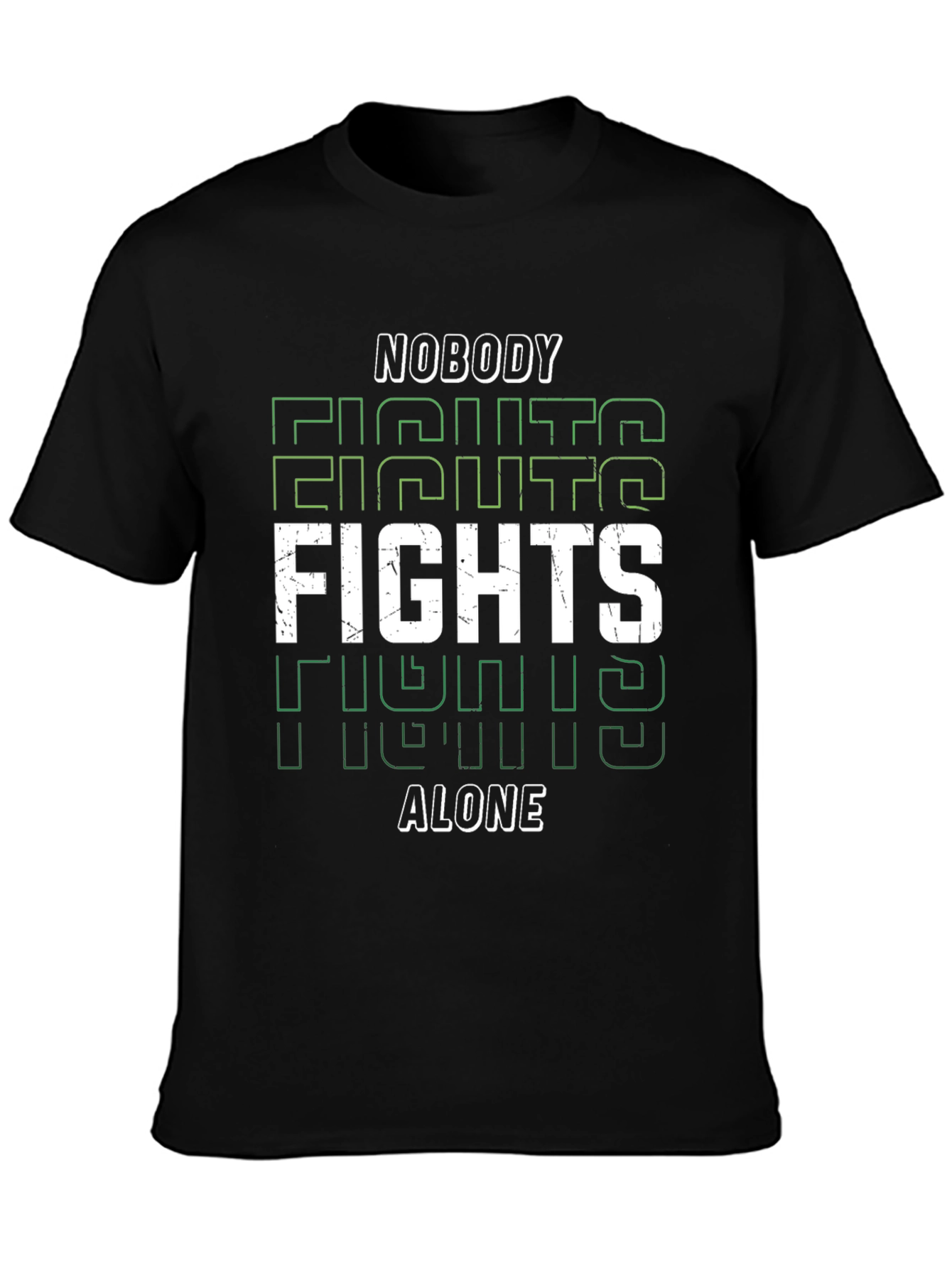Nobody Fights Alone Graphic Tee - Black