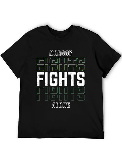 Nobody Fights Alone Graphic Tee - Black