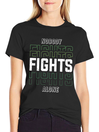 Nobody Fights Alone Graphic Tee - Black