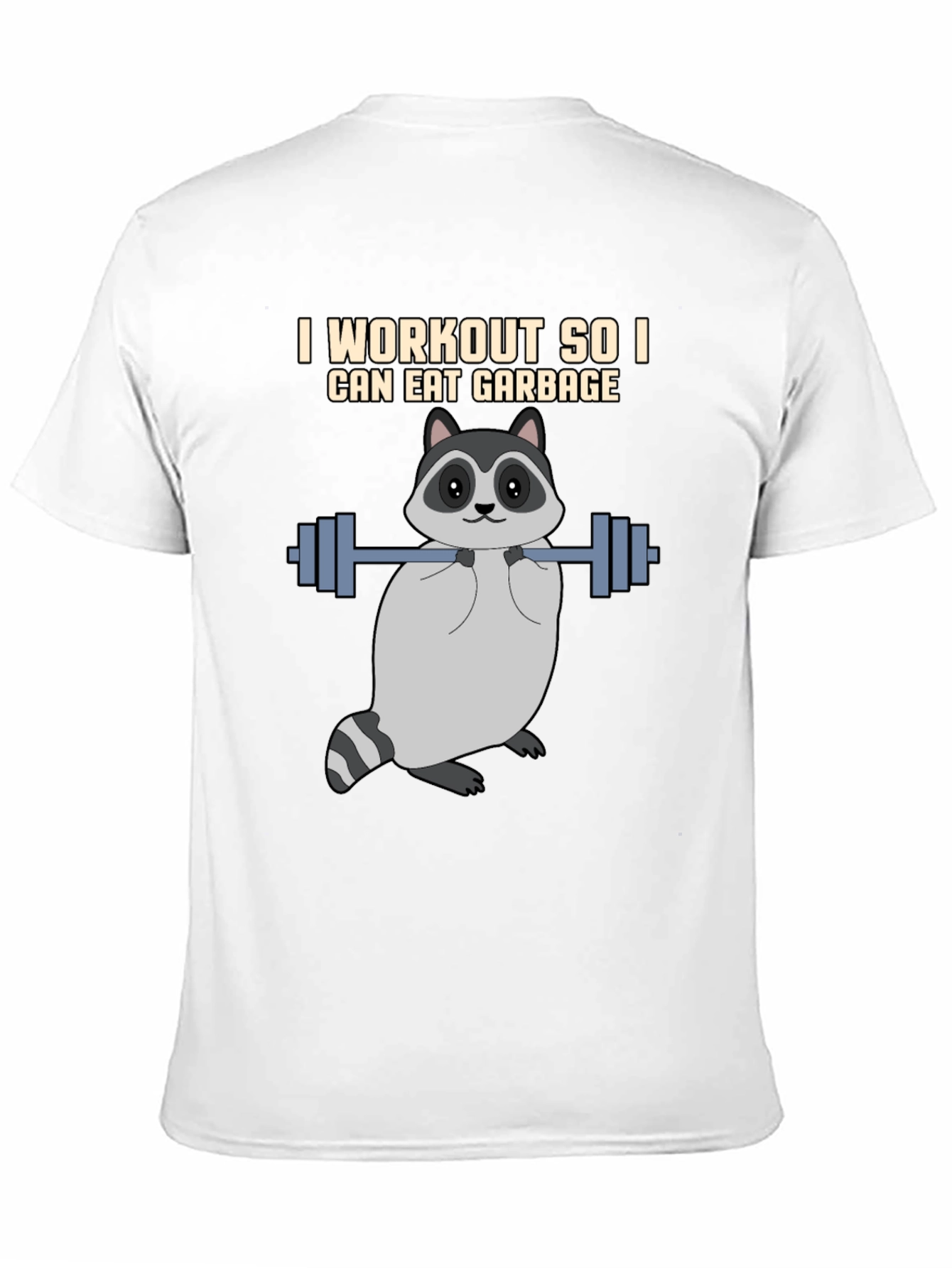 Workout Raccoon Graphic T-Shirt