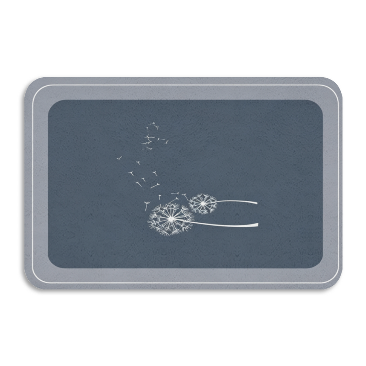 Dandelion Seed Floating Silhouette Diatomite Bath Mat