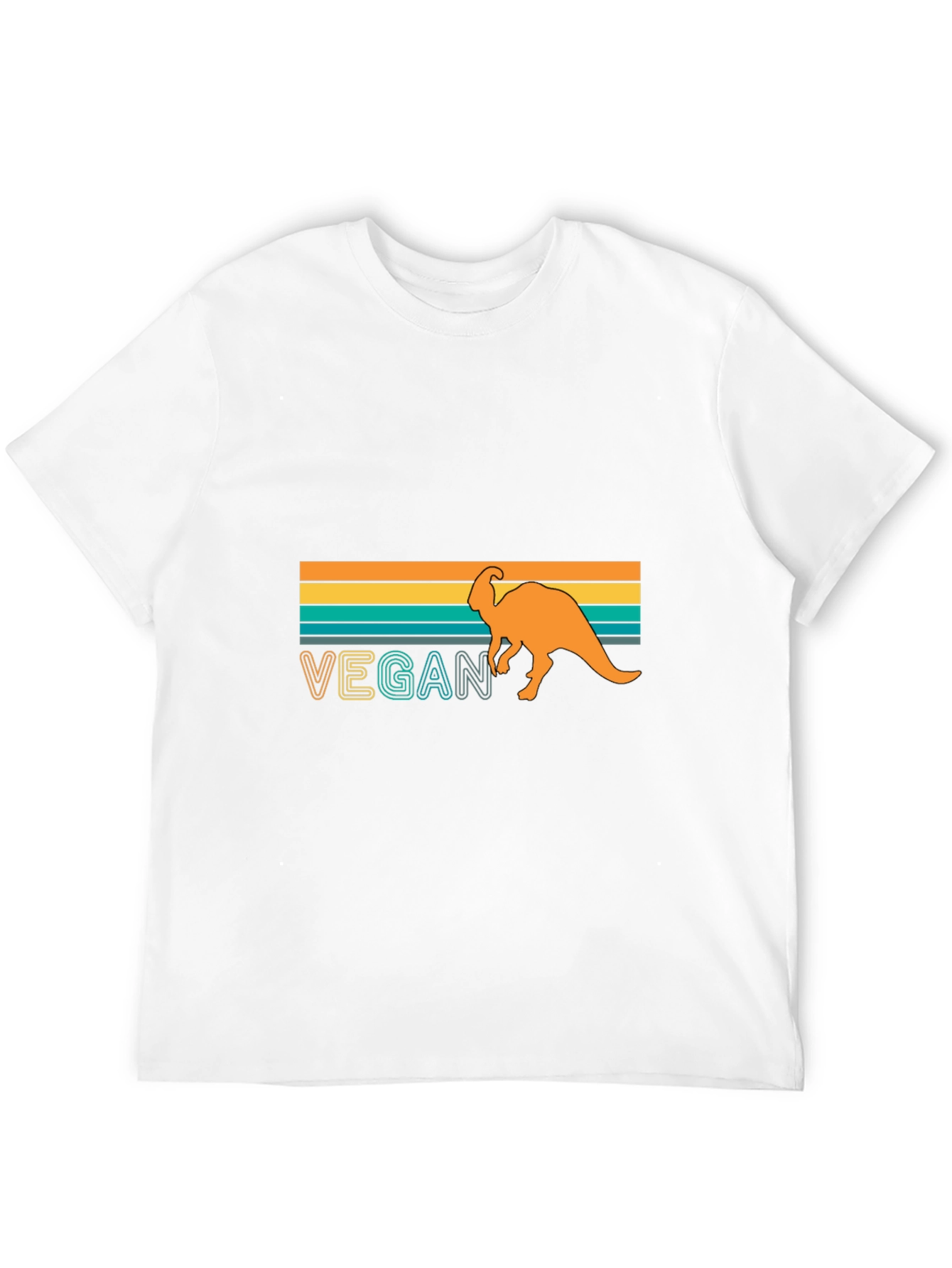 Vegan Dinosaur T-Shirt - Retro Design