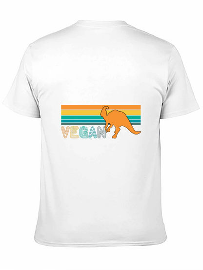 Vegan Dinosaur T-Shirt - Retro Design