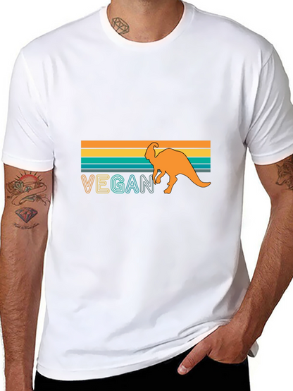 Vegan Dinosaur T-Shirt - Retro Design