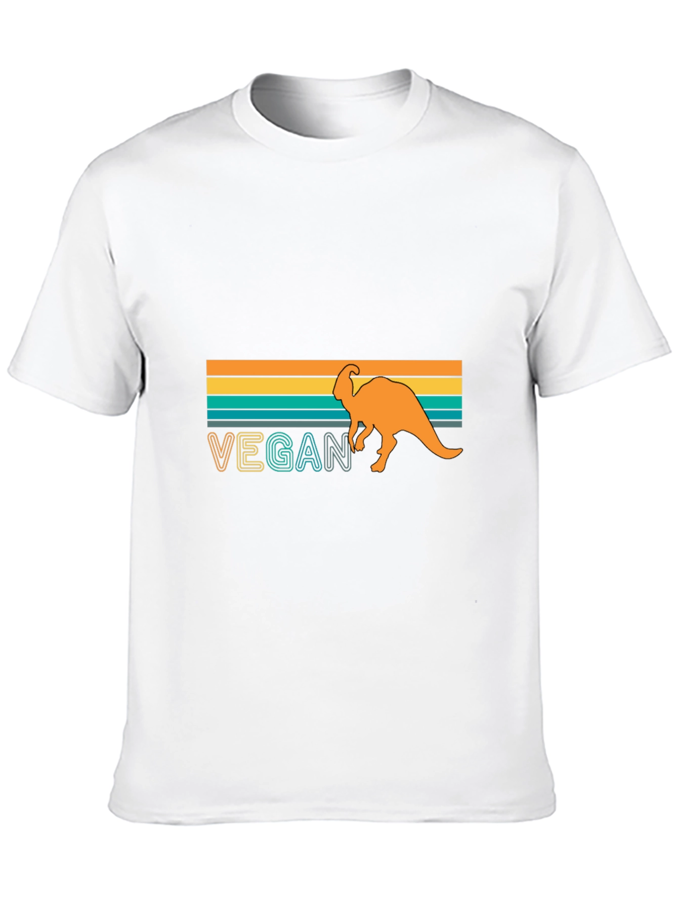 Vegan Dinosaur T-Shirt - Retro Design