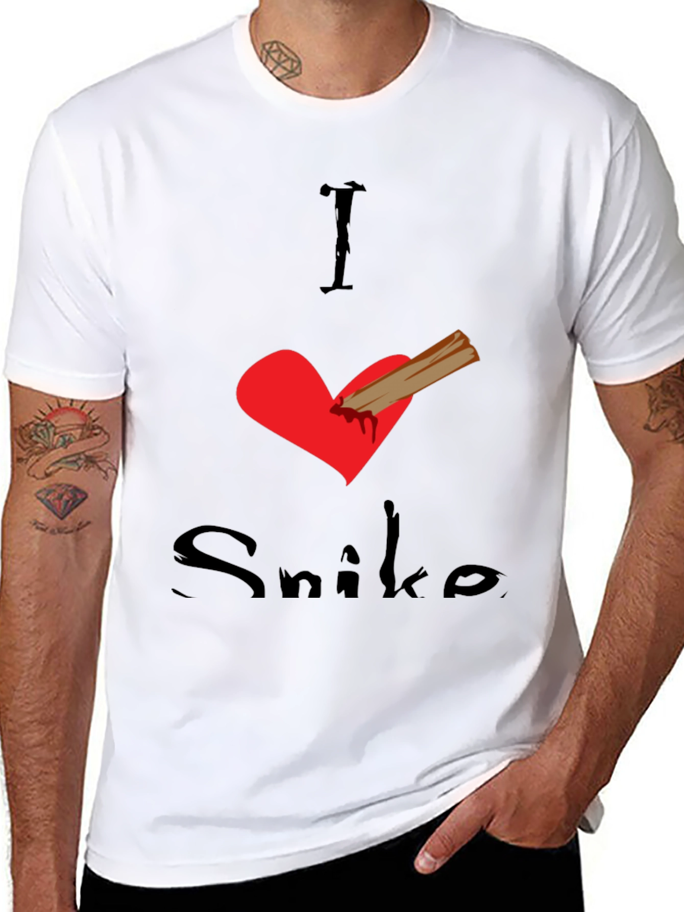 I Love Snike Black T-Shirt