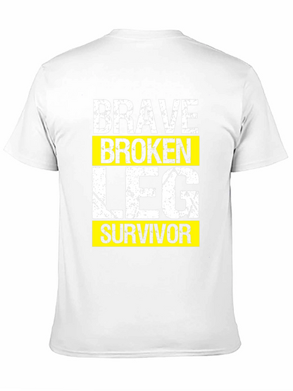 Brave Broken Leg Survivor Graphic T-Shirt