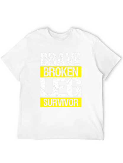 Brave Broken Leg Survivor Graphic T-Shirt