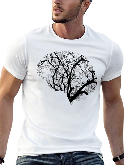 Tree Brain Graphic Tee - Black Cotton Blend