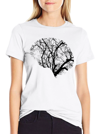 Tree Brain Graphic Tee - Black Cotton Blend