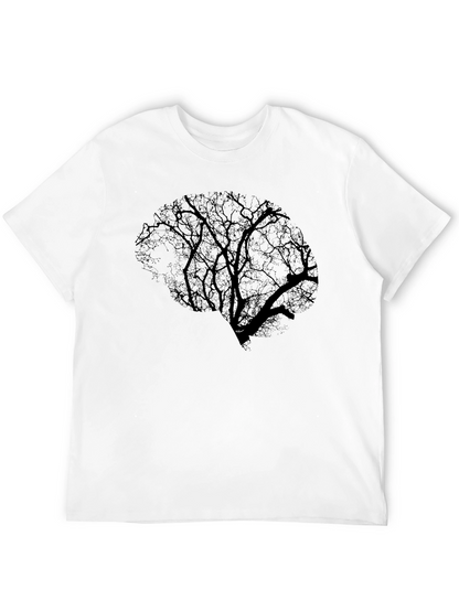 Tree Brain Graphic Tee - Black Cotton Blend