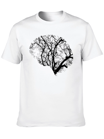 Tree Brain Graphic Tee - Black Cotton Blend