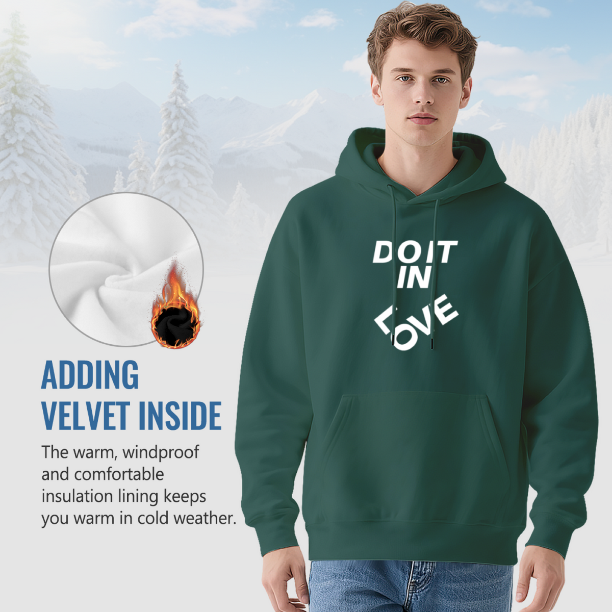 Do It In Love' Arrow Graphic Hoodie