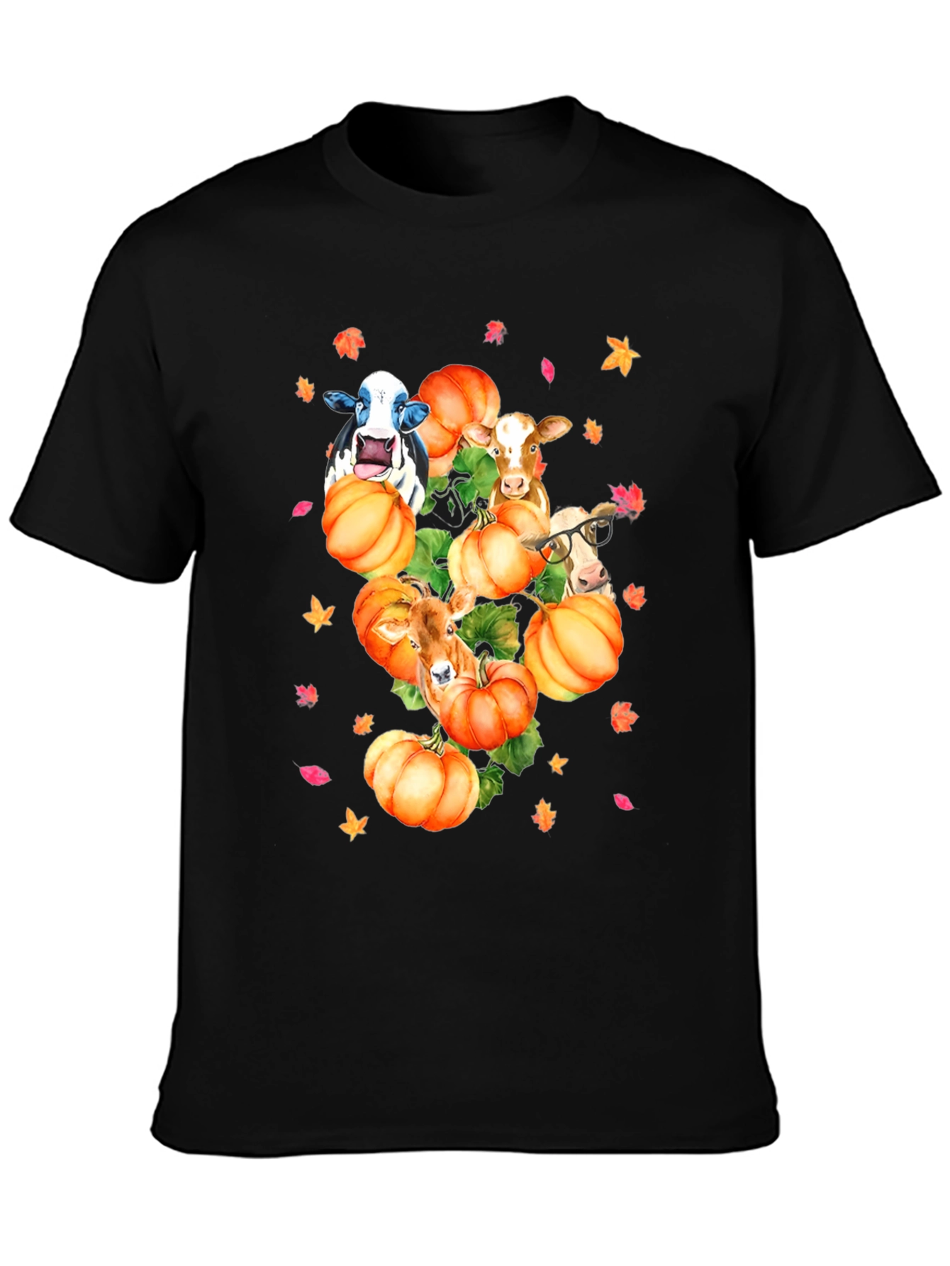 Cows & Pumpkins T-Shirt Fall Harvest Tee