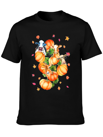 Cows & Pumpkins T-Shirt Fall Harvest Tee