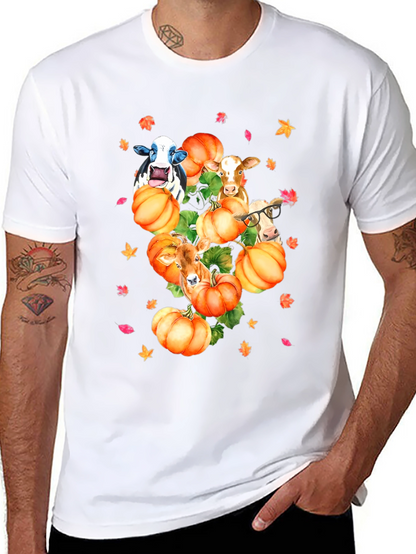 Cows & Pumpkins T-Shirt Fall Harvest Tee