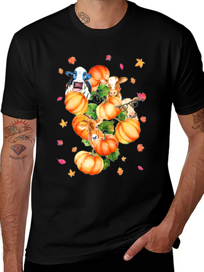 Cows & Pumpkins T-Shirt Fall Harvest Tee