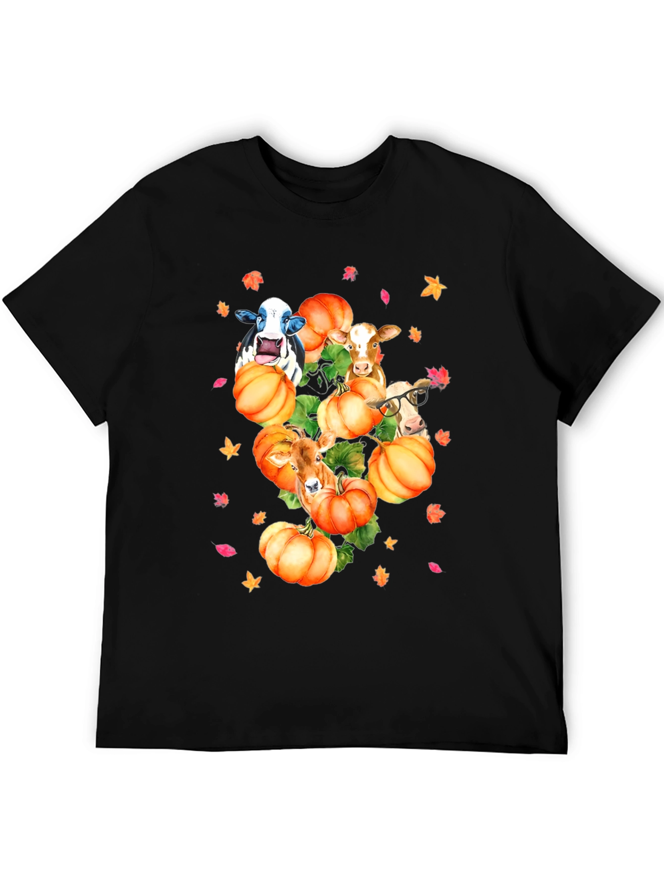 Cows & Pumpkins T-Shirt Fall Harvest Tee